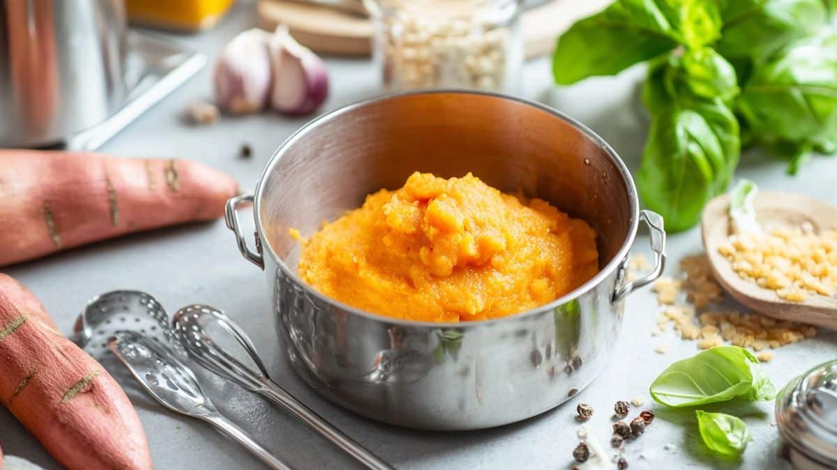Purée de patate douce crémeuse et facile : notre version simple et fondante